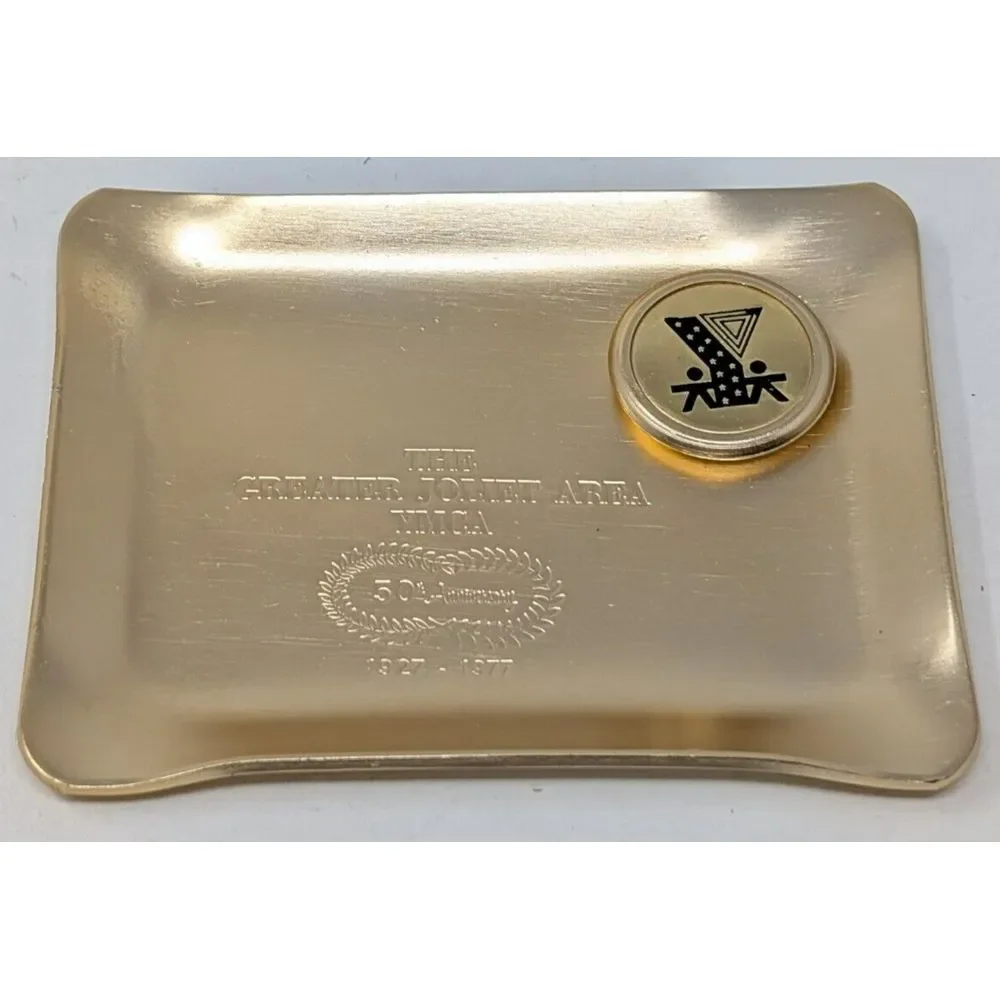 Vintage YMCA Trinket Dish‎ Key Holder Joliet Illinois Chicago Mid Century 70s